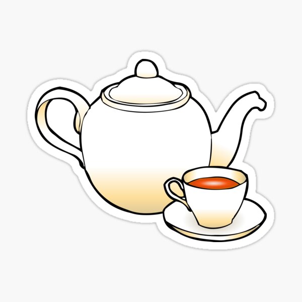 Item preview, Teapot and Tea Cup sticker designed and sold by Restarter.