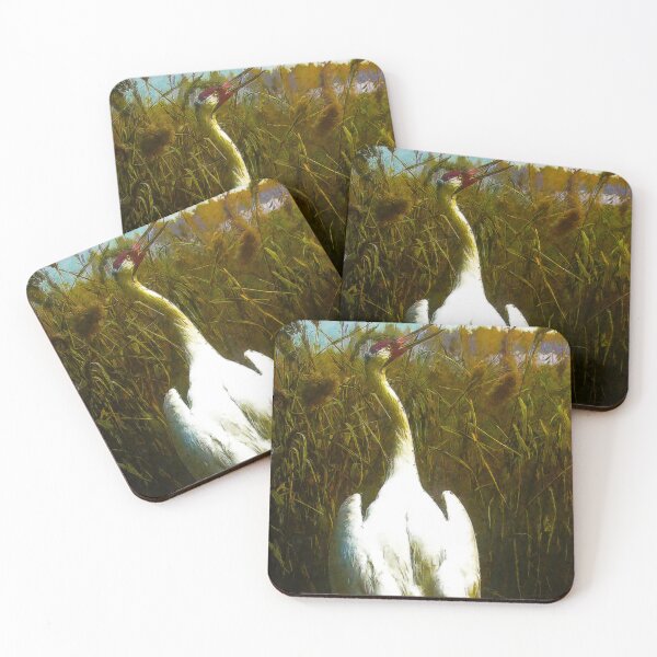 Item preview, Cute Whooping Crane Bird oil paint, Adorable Whooping Crane, Whooping Crane Grus Americana, Whooping Crane Wildlife Bird designed and sold by Trendymotion.