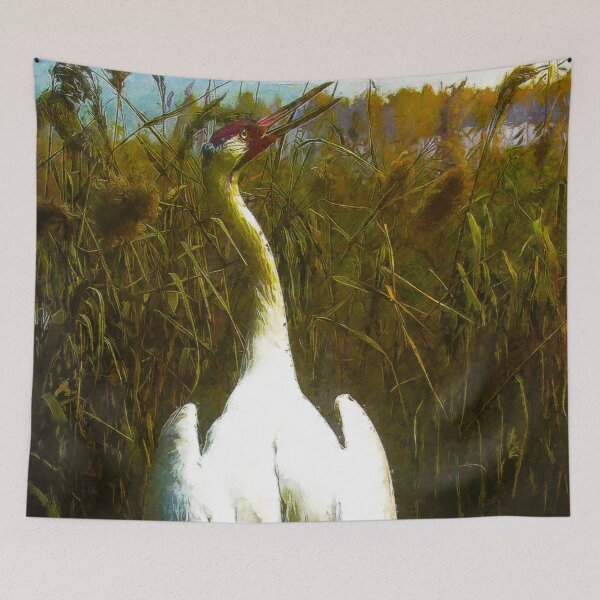 Item preview, Cute Whooping Crane Bird oil paint, Adorable Whooping Crane, Whooping Crane Grus Americana, Whooping Crane Wildlife Bird designed and sold by Trendymotion.