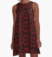 Adinkra symbols A-Line Dress