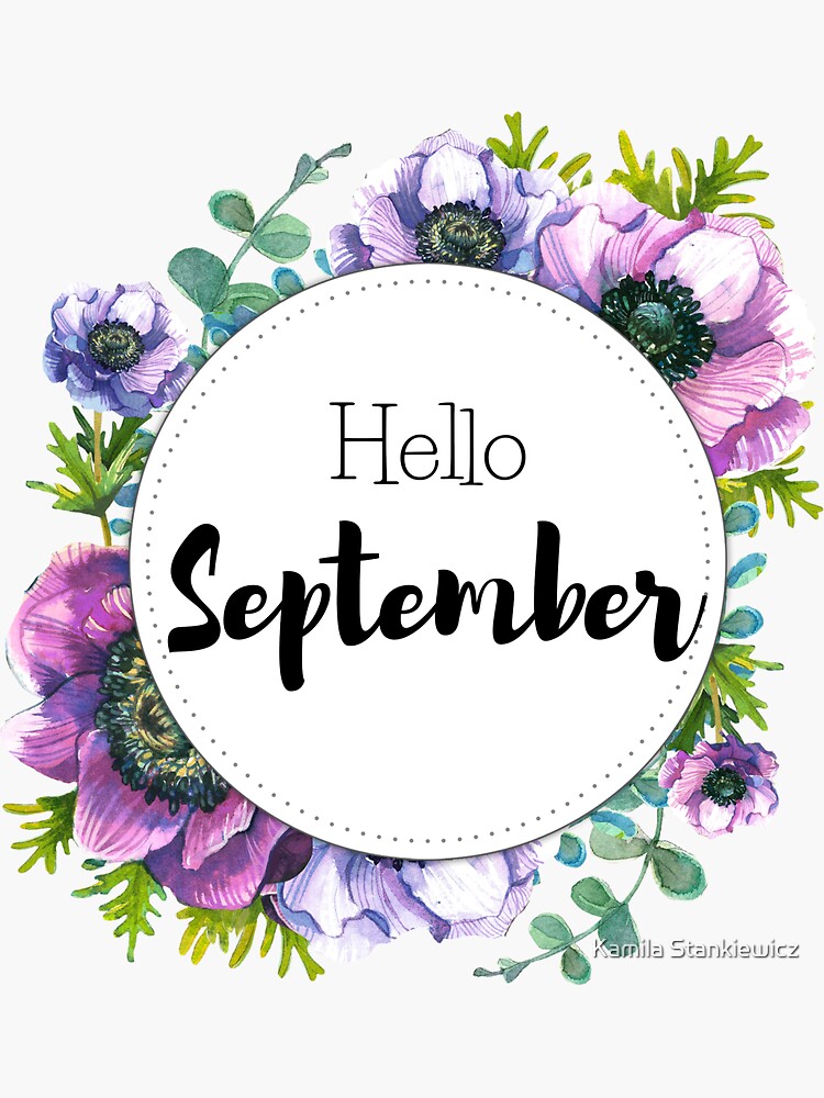 Hello September - monthly cover for planners, bullet journals by vasylissa