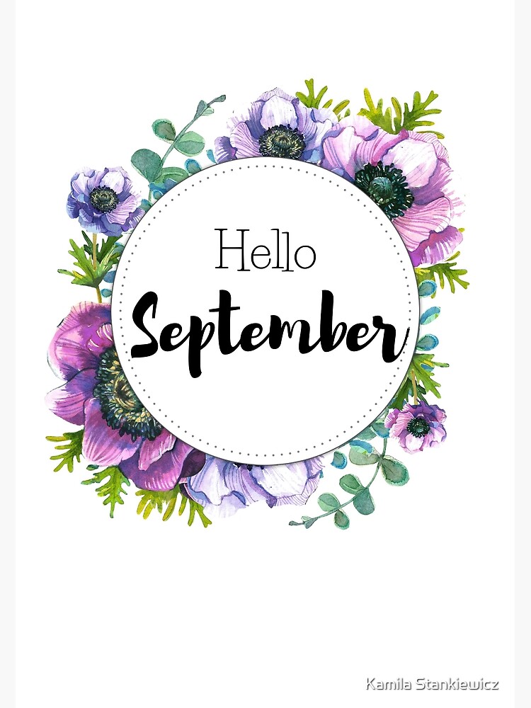Hello September - monthly cover for planners, bullet journals by vasylissa