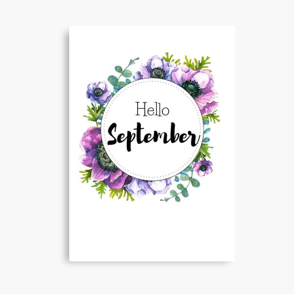 Hola septiembre - cobertura mensual para planificadores, diarios bullet Lienzo