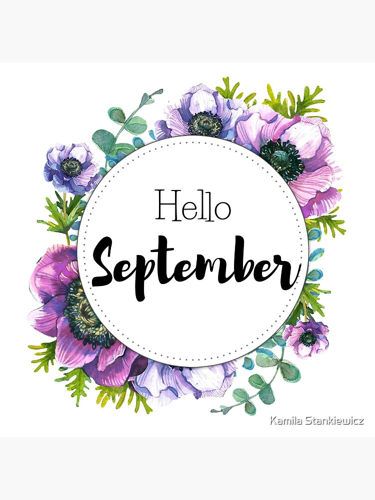 Hello September - monthly cover for planners, bullet journals by vasylissa