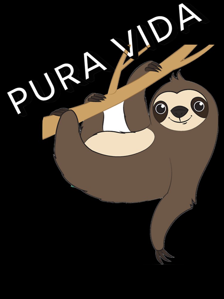 Pura Vida Costa Rica Shirt, Sloth Tshirt, Sleepy' Water Bottle