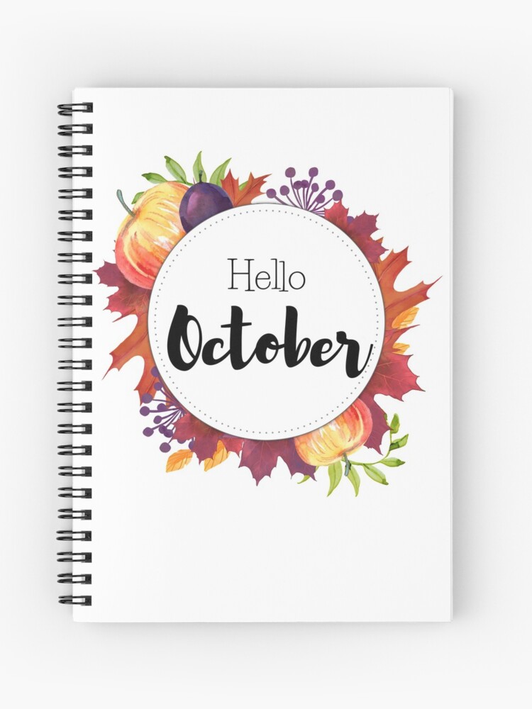 Hello October - monthly cover for planners, bullet journals