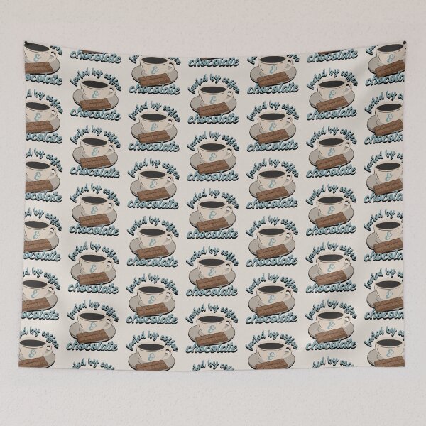 Item preview, Blue Fueled By Coffee And Chocolate Fun Slogan designed and sold by TrulyEpoque.
