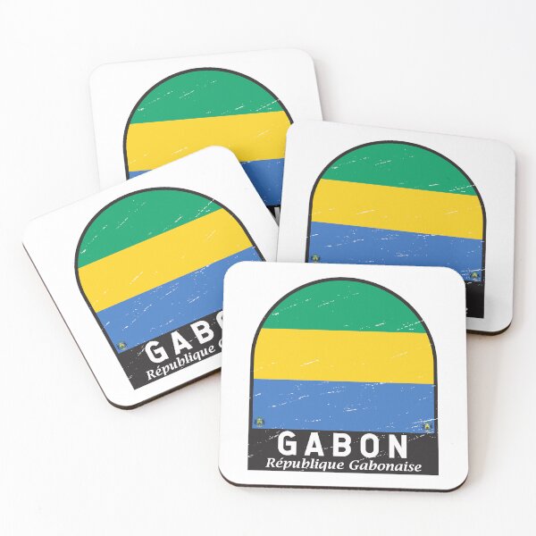Item preview, Gabon Flag Emblem Distressed Vintage designed and sold by KrisSidDesigns.