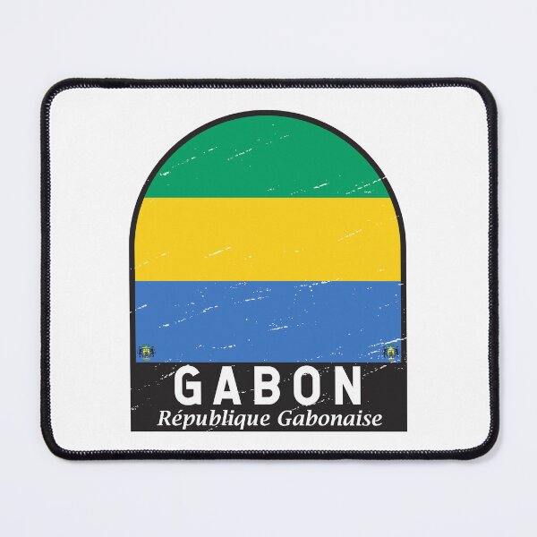 Item preview, Gabon Flag Emblem Distressed Vintage designed and sold by KrisSidDesigns.