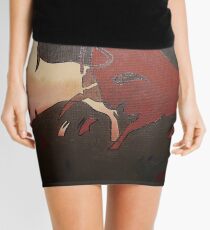 Two Fighting Bulls Mini Skirt