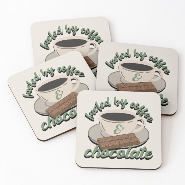 Item preview, Green Fueled By Coffee And Chocolate Fun Slogan designed and sold by TrulyEpoque.