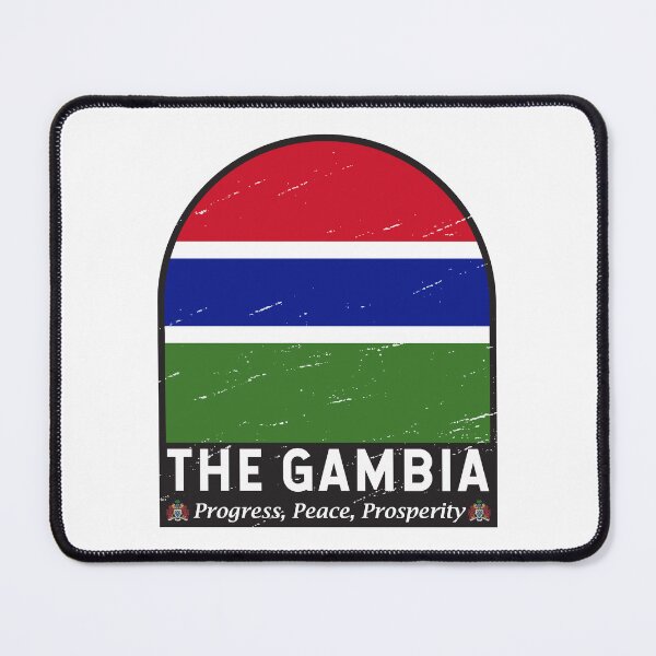 Item preview, The Gambia Flag Emblem Distressed Vintage designed and sold by KrisSidDesigns.