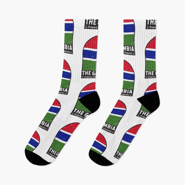 Item preview, The Gambia Flag Emblem Distressed Vintage designed and sold by KrisSidDesigns.