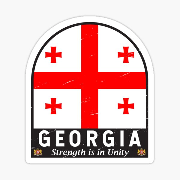 Item preview, Georgia Flag Emblem Distressed Vintage designed and sold by KrisSidDesigns.