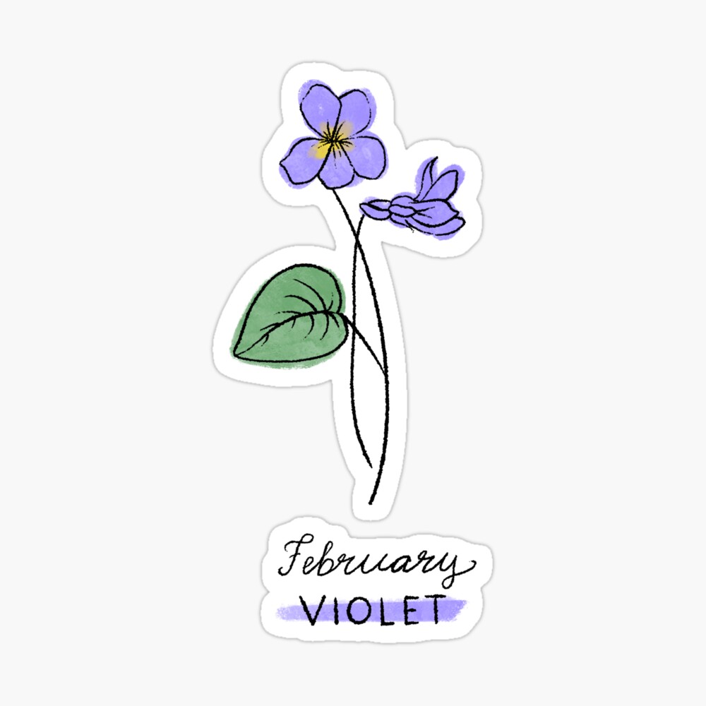 February birth flower -violets Doing digital watercolor on procreate ... |  TikTok