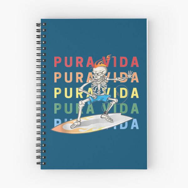 Aperçu de l'œuvre Pura-Vida-Surf-Squelette-Costa-Rica-Débardeur créée et vendue par CamrinDupler8.