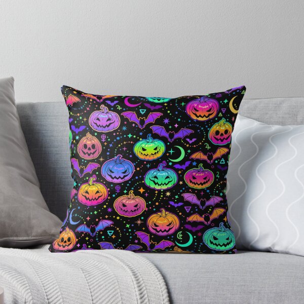 Item preview, Psychedelic rainbow pumpkins and bats designed and sold by ArtByPokey.