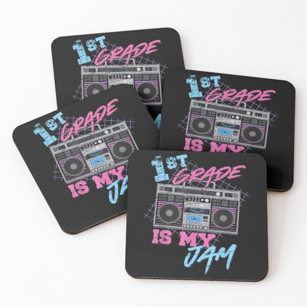 Item preview, 1st grade is my jam vintage 80s boombox teacher student  designed and sold by martinegayla42.