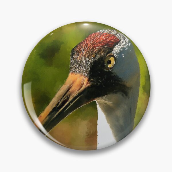 Item preview, Cute Whooping Crane Bird oil paint, Adorable Whooping Crane, Whooping Crane Grus Americana, Whooping Crane Wildlife Bird designed and sold by Trendymotion.