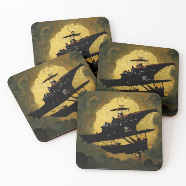 Item preview, Steampunk flying ship designed and sold by AM FineArtPrints.