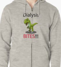 Dialysis Bites T-Rex B Zipped Hoodie