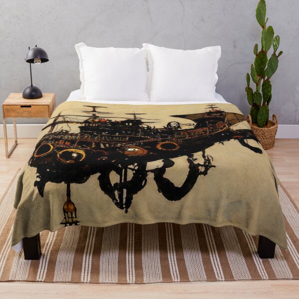 Item preview, Steampunk flying ship designed and sold by AM FineArtPrints.