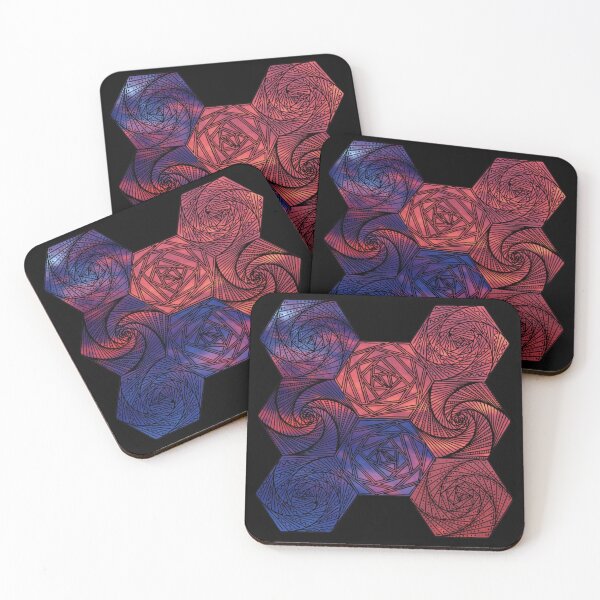 Item preview, Blue&Red Mixed Sky Quadruple Mandala designed and sold by createVisions.