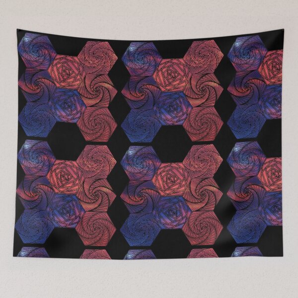 Item preview, Blue&Red Mixed Sky Quadruple Mandala designed and sold by createVisions.