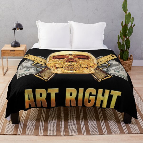 Item preview, Gold Art Right Gangsta Skull designed and sold by bunsbodega.