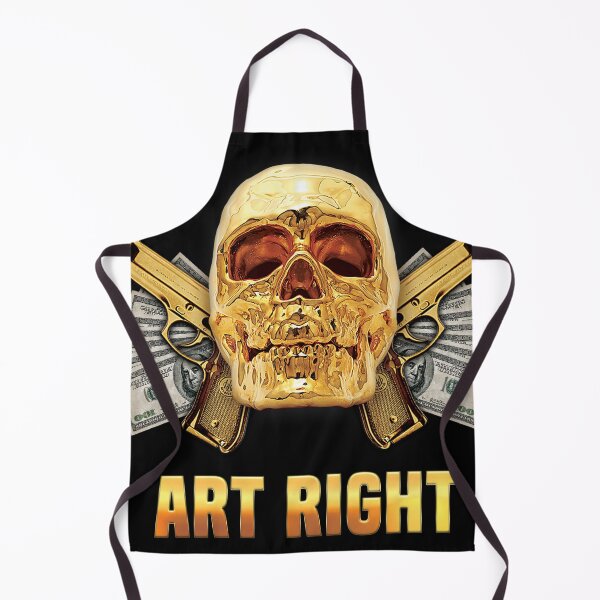 Item preview, Gold Art Right Gangsta Skull designed and sold by bunsbodega.