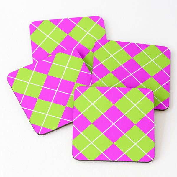 Item preview, Neon Argyle pattern Checker Retro design designed and sold by ModSupporters.