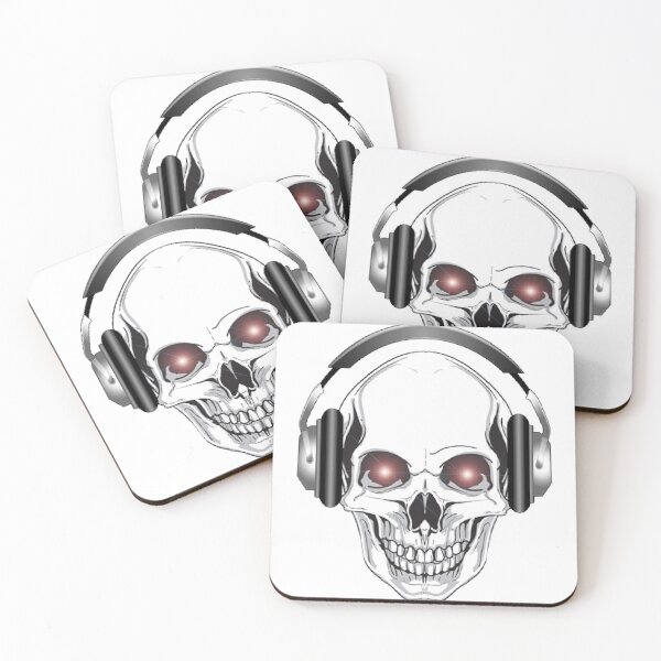 Item preview, Skull with headphones designed and sold by Valkiri5775.