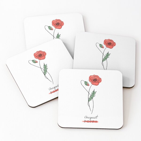 Item preview, Birth Month Flower | August Poppy designed and sold by Megan Sundquist.