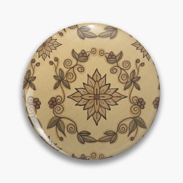 Item preview, Faded golden tapestry floral design designed and sold by Quick Brown Fox Canada.