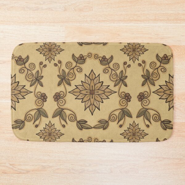 Item preview, Faded golden tapestry floral design designed and sold by Quick Brown Fox Canada.
