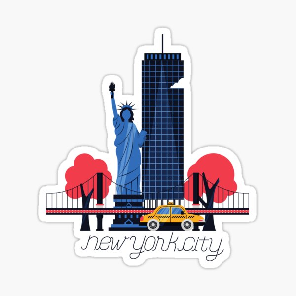Item preview, Newyork City Statue Of Liberty sticker & T - shirt designed and sold by Clothesaccess.