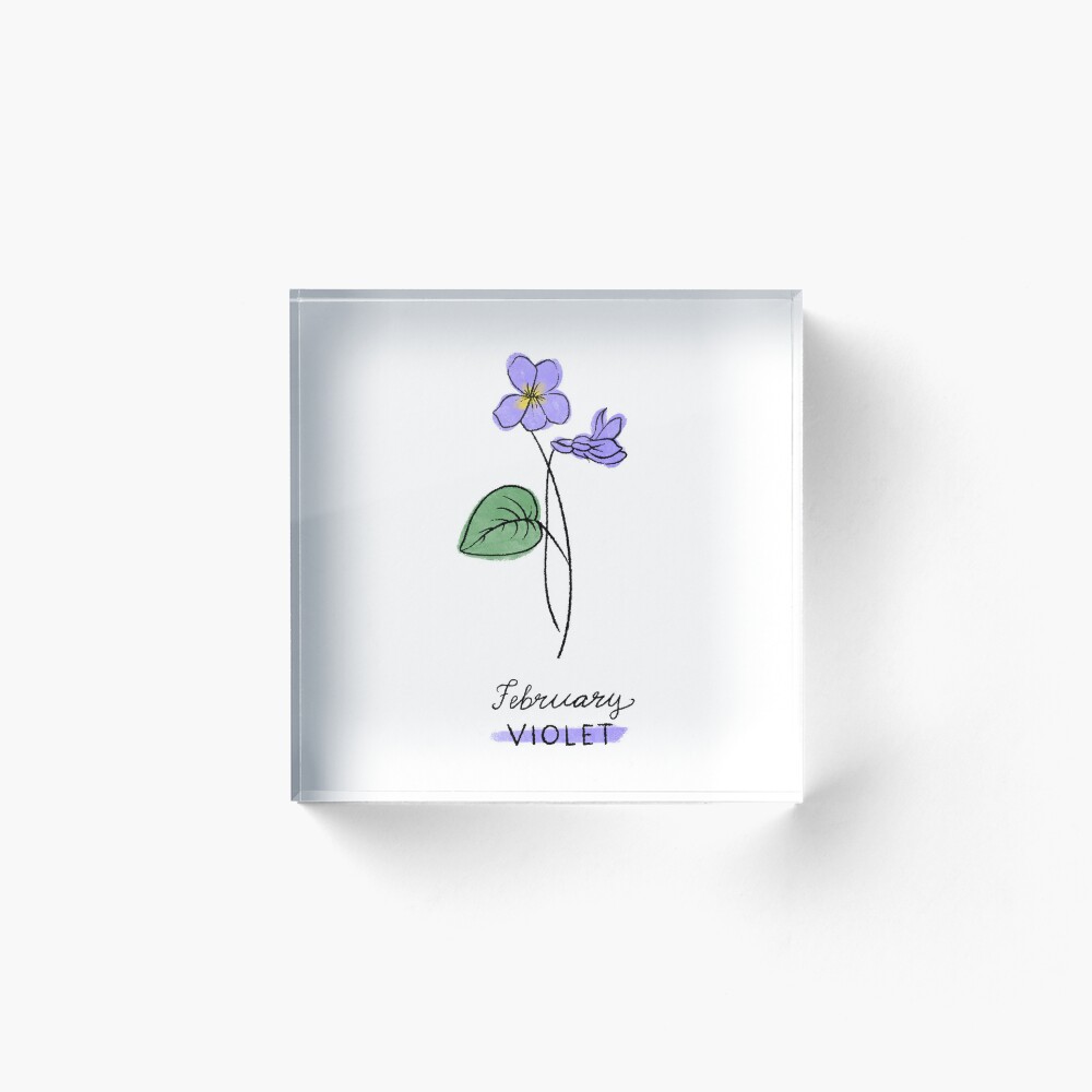 Violet Flower/birth Flower February set of 2 Temporary Tattoo - Etsy