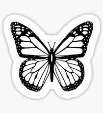Schmetterling, Schwarzweiss-Schmetterling Sticker