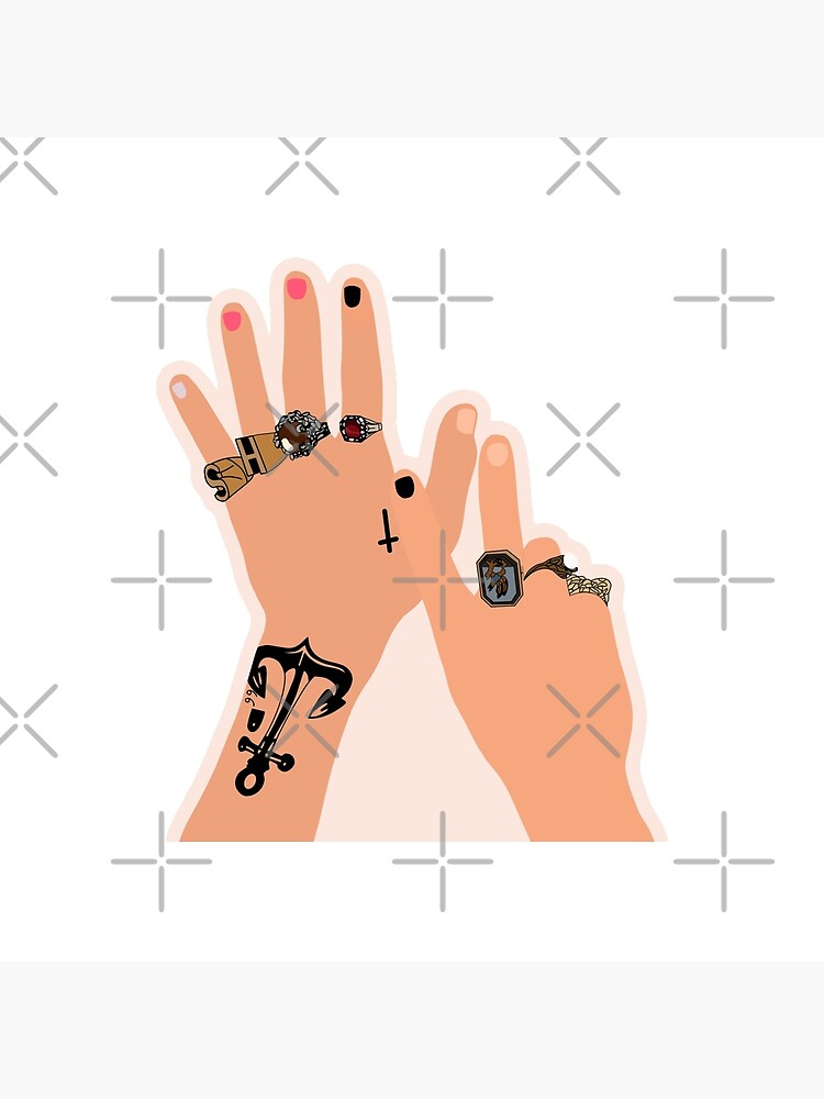 "Harry Styles Pleasing Hands With Rings Sticker " Poster for Sale by