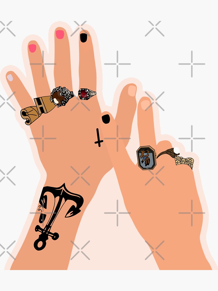 "Harry Styles Pleasing Hands With Rings Sticker " Sticker for Sale by