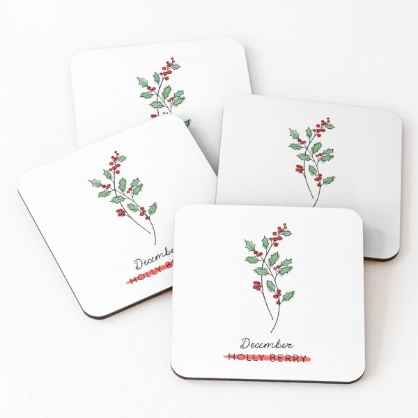 Item preview, Birth Month Flower | December Holly Berry designed and sold by Megan Sundquist.