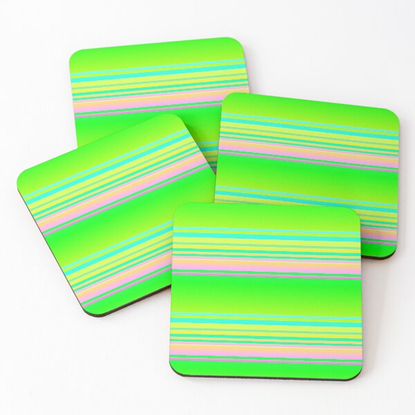 Item preview, Green multicolor striped | Lime green multicolor stripes designed and sold by lausn.