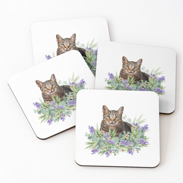 Item preview, Tabby Cat Floral Design designed and sold by OByD.