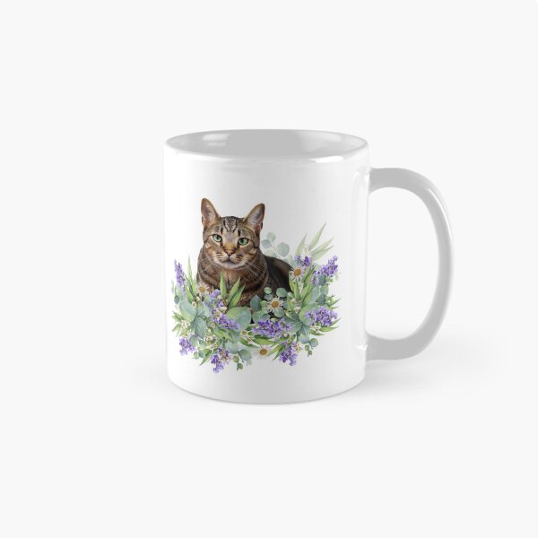 Artikelvorschau, Tabby-Katze-Blumenmuster entworfen und verkauft von OByD.