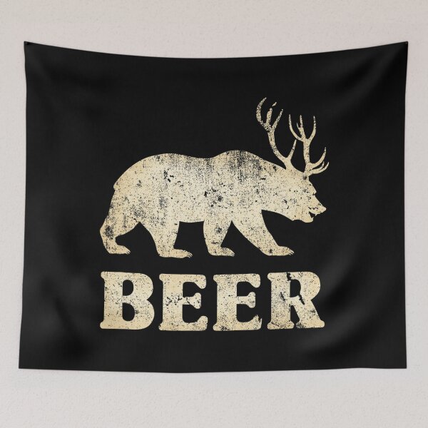 Item preview, Vintage Bear Deer Funny Beer designed and sold by disgustingtroph.