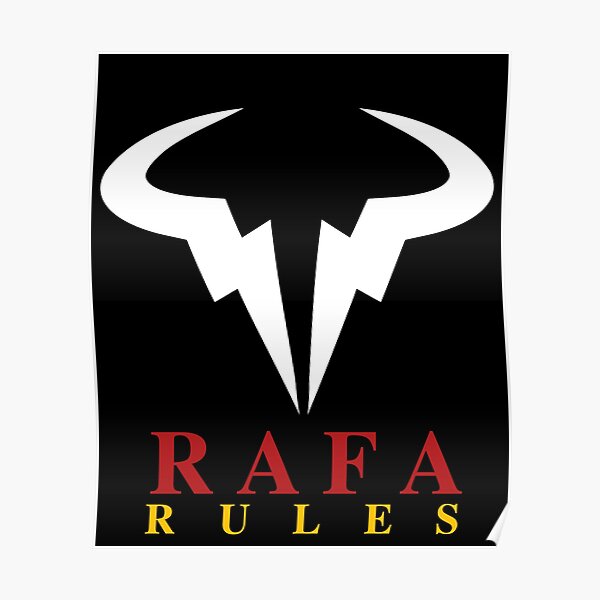 Póster «Reglas de Rafael. Logotipo de Rafael Rafa Nadal Raging Bull en ...