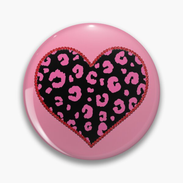 Item preview, Pink Leopard Print Heart designed and sold by GasconyPassion.