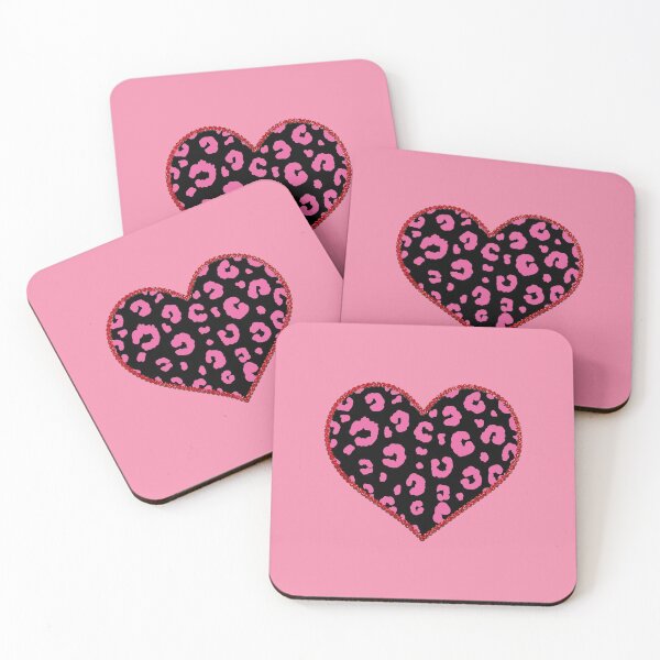 Item preview, Pink Leopard Print Heart designed and sold by GasconyPassion.