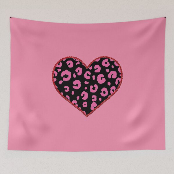 Item preview, Pink Leopard Print Heart designed and sold by GasconyPassion.