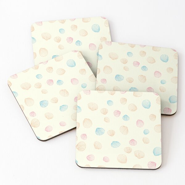 Item preview, Pink Aqua Beige Sea Shell Summer Beach designed and sold by risingrocket.